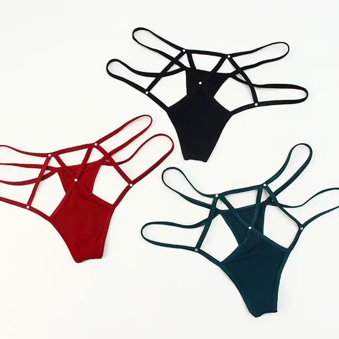 Sexy femme lingerie sexy dentelle string femmes dentelle taille basse culotte sexy sous-vêtements transparents dames slips Lingere culotte Underw