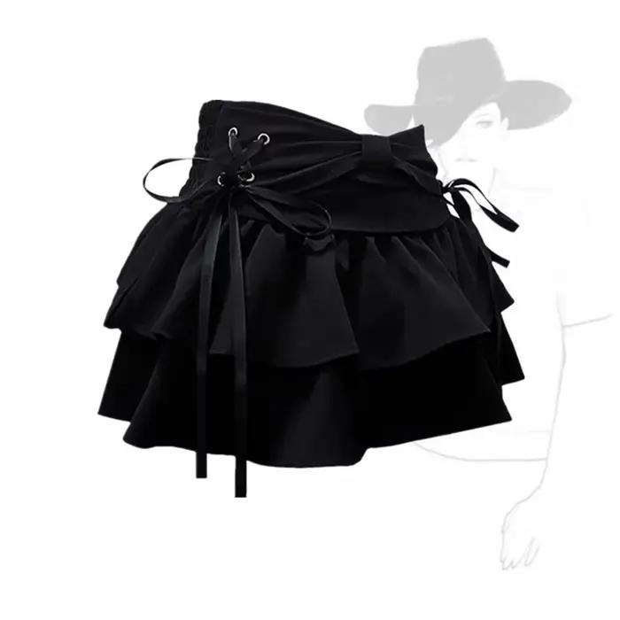 Jupe gotick mini décontractée style vintage polyester pour femmes occasions spéciales années dorées rock
