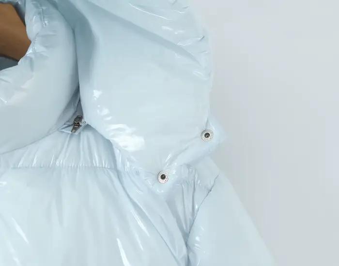 Parka décontractée en polyester pour femmes avec capuche amovible et fermeture éclair pour les saisons d'automne et d'hiver