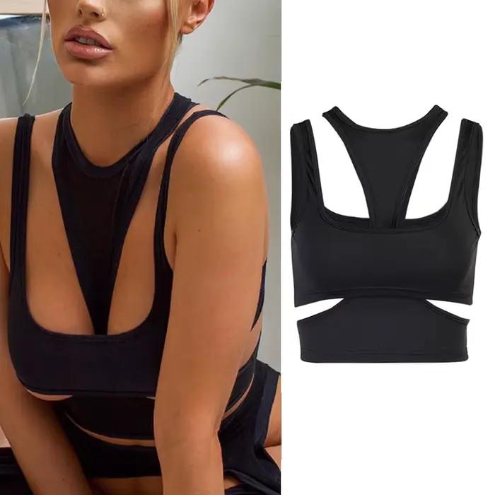 Gotický sexy crop top pre ženy