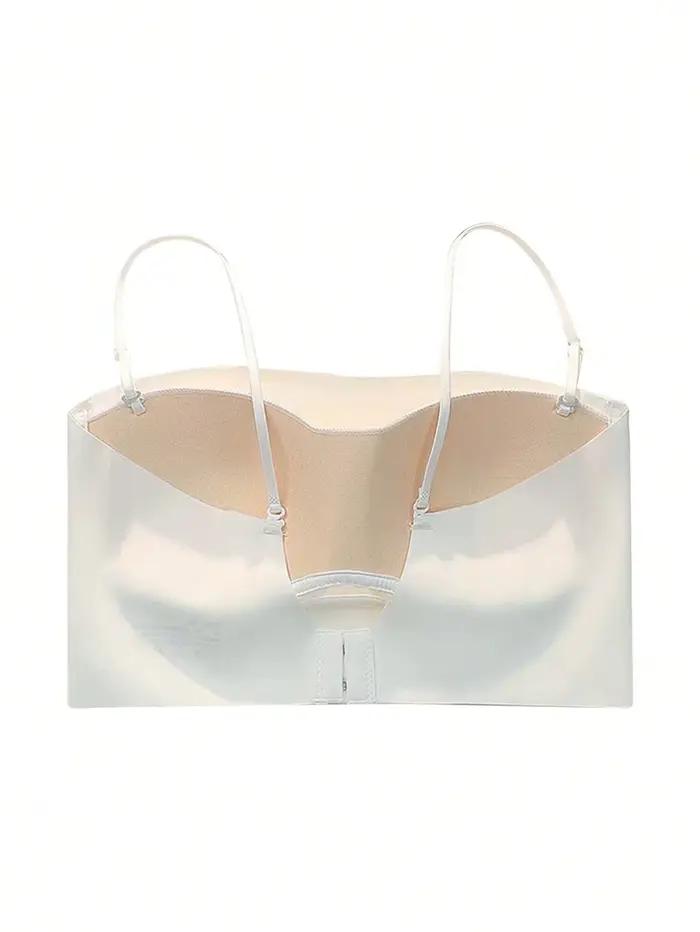 Soutien-gorge en peau noire pour femmes, 3 pièces, soutien-gorge fin, dos nu, sous-vêtements pour femmes