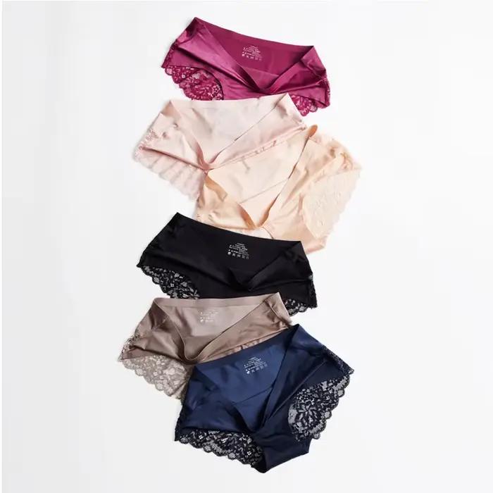 Culotte féminine BANNIROU en nylon et élasthanne sans couture, taille M à XXL, style sexy, couleur noir, bleu, rouge, café, rose, nu, occassions spéciales