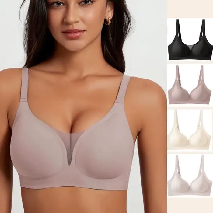 S-XL veľká veľkosť bezšvová krásna chrbát jednodielna dámska podprsenka s háčikom vzadu bez drôtikov push-up
