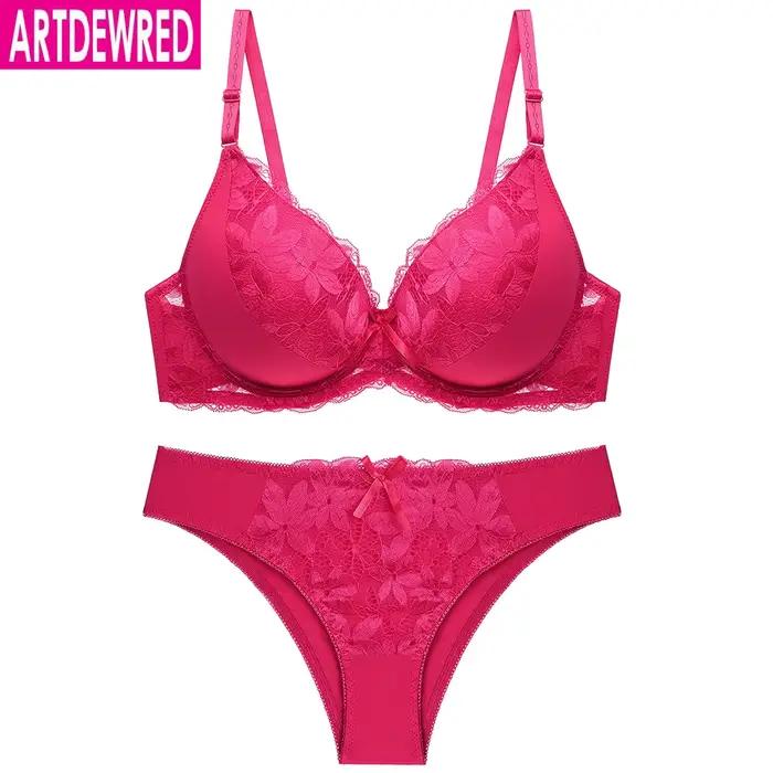 Ensemble de sous-vêtements brodés pour femmes, soutien-gorge push-up, soutien-gorge en dentelle, ensembles brefs, sexy, bonne qualité, grande taille, nouveau