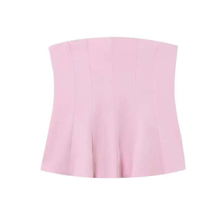 MUJER 2025 Korzet bustier pre ženy mimo ramien krátky top žena Sexy odhalený chrbát tielko