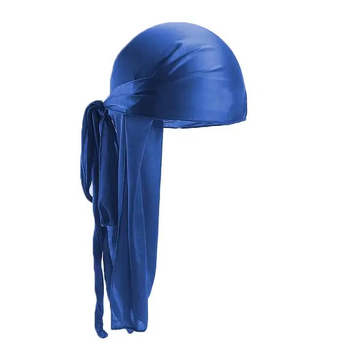 Unisex hodvábny dlhý Durag s dlhým chvostom