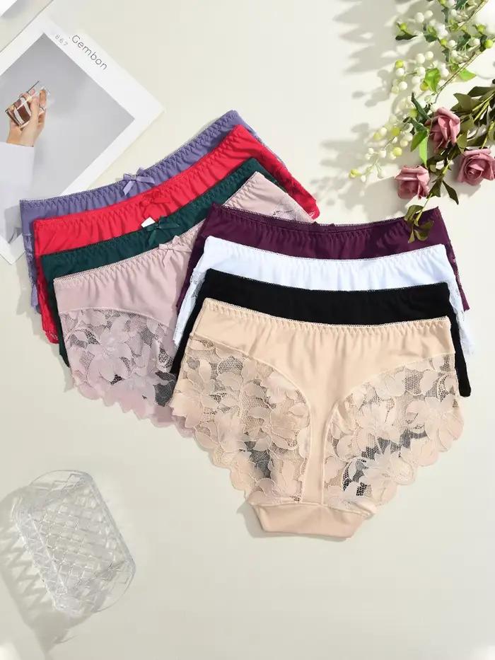 S-XXL ženy čipka nohavičky Patchwork spodná bielizeň bezšvová Sexy luxusná vykrojená pevná slipy dievčatá stredná veľkosť priedušná Lingerie