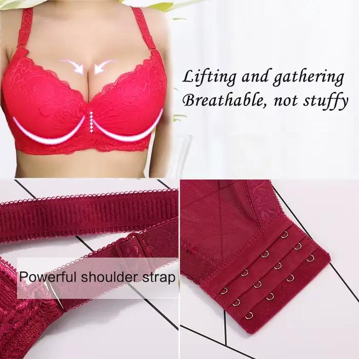 Podprsenka pre ženy väčšia veľkosť Super Push Up Bralette čipka intímna Lingerie Sexy spodná bielizeň s kosticami E teplá