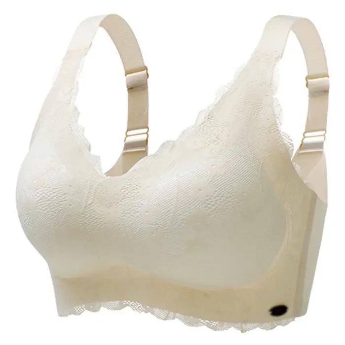 Soutien-gorge Push Up sans armatures pour femmes, couverture complète, Bralette rembourrée en dentelle avec Support, grande taille, soutien-gorge de sport à soutien maximal