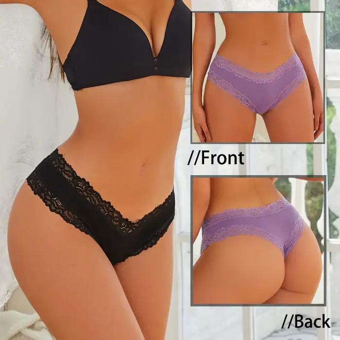 Perspektívne čipkované nohavičky pre ženy Sexy nízky strih brazílske