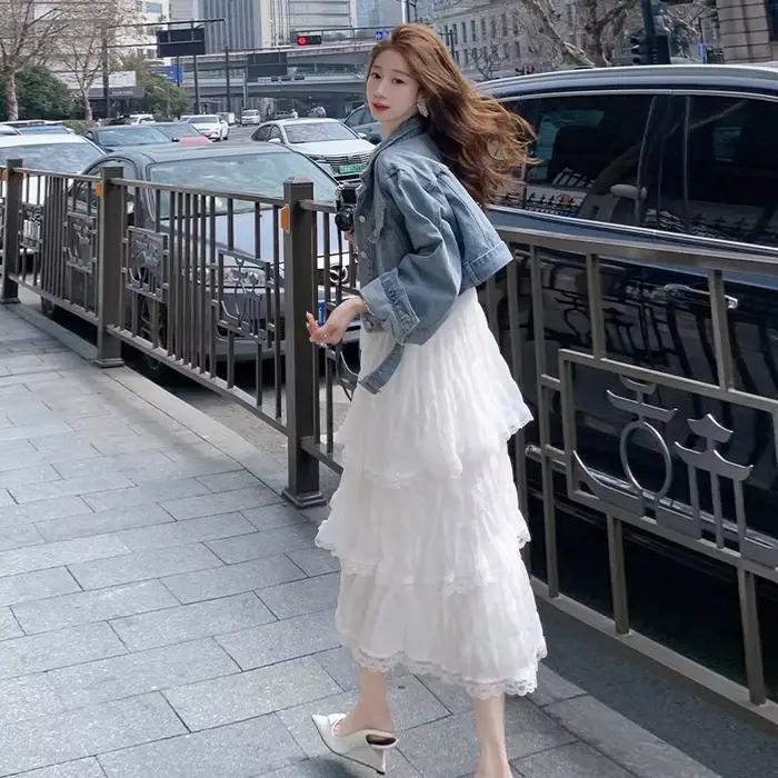 Letné Befree dlhé Vintage ležérne volány elegantné Maxi ramienka Camis hodvábna pláž čipka