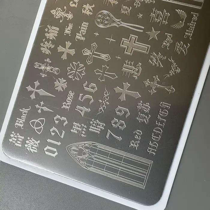 XMQ RAZÍTKA NA NECHTY KRÍŽOVÉ ŠABLÓNY HALLOWEENSKÁ OBRÁZKOVÁ PLATNIČKA
