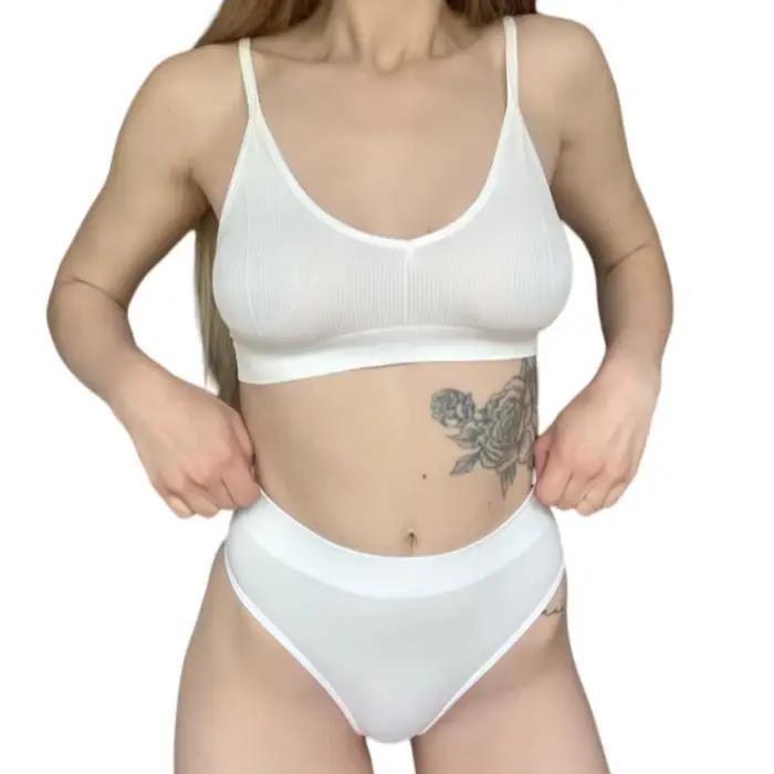 Soutien-gorge sans couture pour femme, style tube, côtelé, col en V, sans armatures, dos en U, lingerie sexy, bretelles réglables, sous-vêtement de sport, M-L