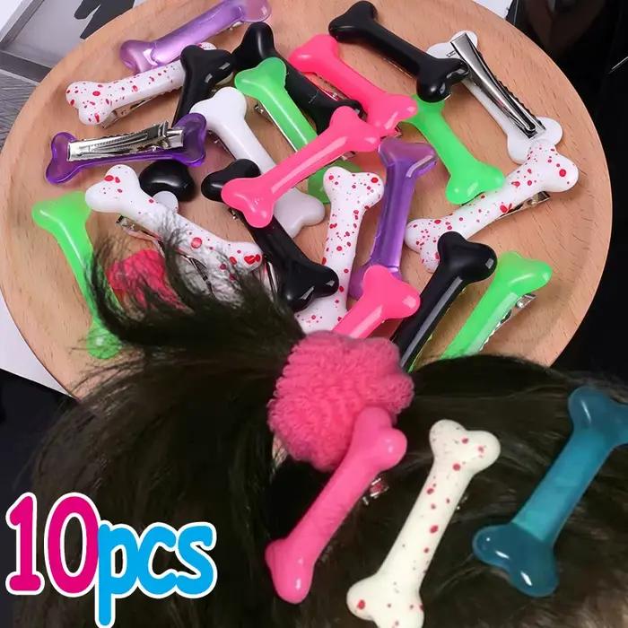 1/10 kusov Y2K gotická móda pre ženy Gril čiapky Sponky do vlasov Čelenka Doplnky Živé psie kosti