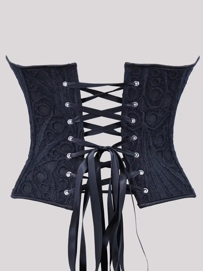 Čierny gotický korzet, bustier