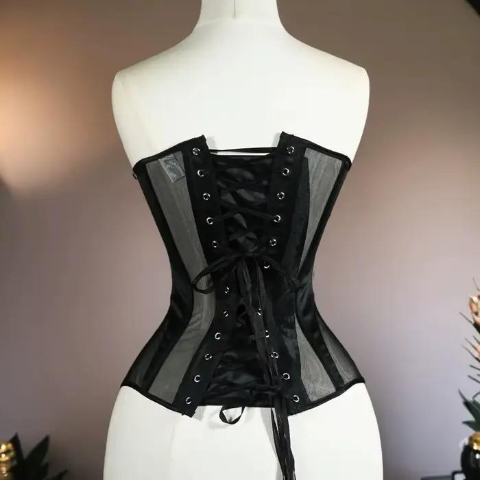 Corset serré pour femmes, Bustier surbuste de mariage, soutien-gorge Transparent en maille, Push Up, corsage Vintage façonnant, hauts, Costume de scène de fête