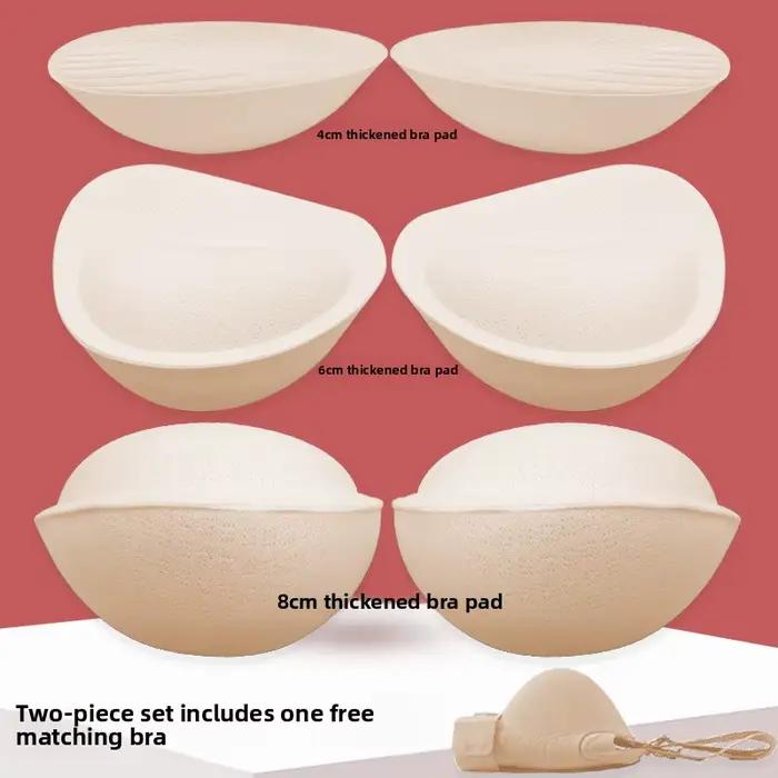 Inserts de soutien-gorge de sport ultra-épais de 10 cm, rembourrage intérieur épais amovible, petite poitrine apparaissant plus volumineuse, soutien-gorge de sport en nylon
