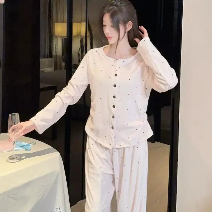 Pyjama 3 pièces en velours Island pour femmes, slip Sexy en dentelle, vêtements de maison, ensemble décontracté, printemps et automne