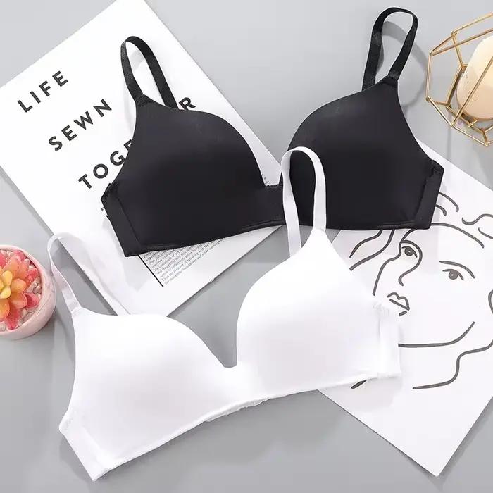 Femmes soutien-gorge sans couture Sexy sans fil Push Up sous-vêtements filles étudiants respirant mince 10 couleurs soutiens-gorge femme soutien-gorge respirant froncé