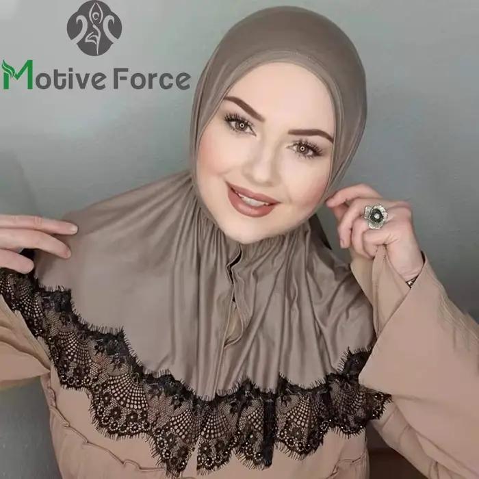 Instantánny turban z čipky Modal Hidžáb Abája Hidžáby pre ženy