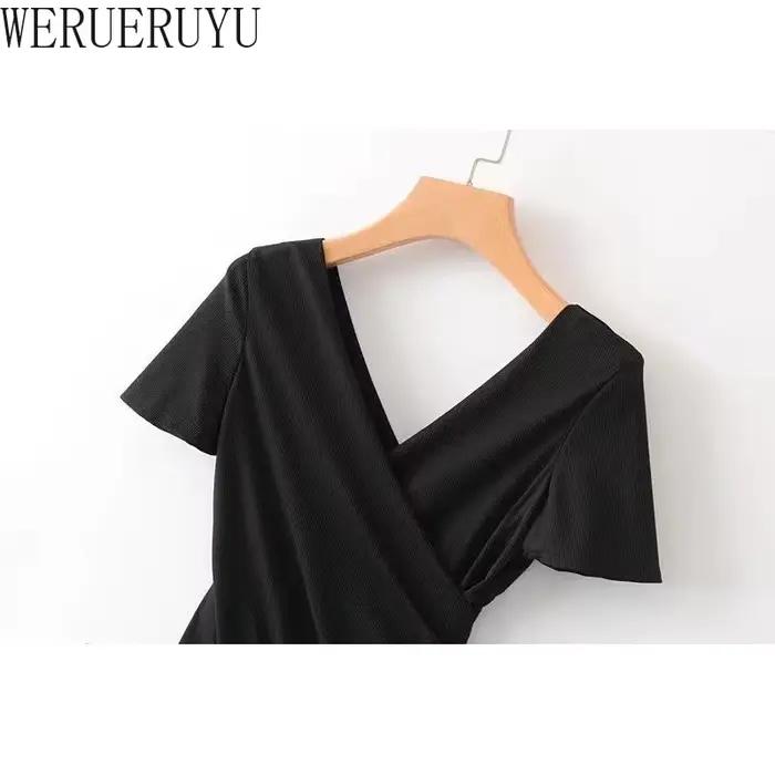 Body élégant et Sexy pour femmes, vêtements d'été, t-shirt à manches courtes et col en v, hauts blancs et noirs, Streetwear, combinaisons moulantes pour femmes