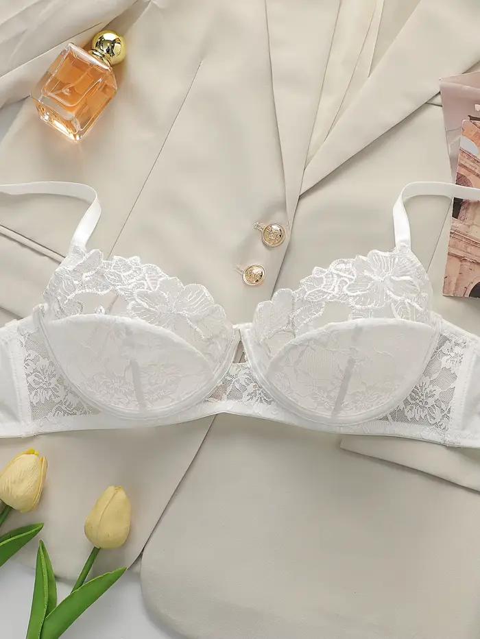 Sexi vyšívaná čipková podprsenka pre ženy