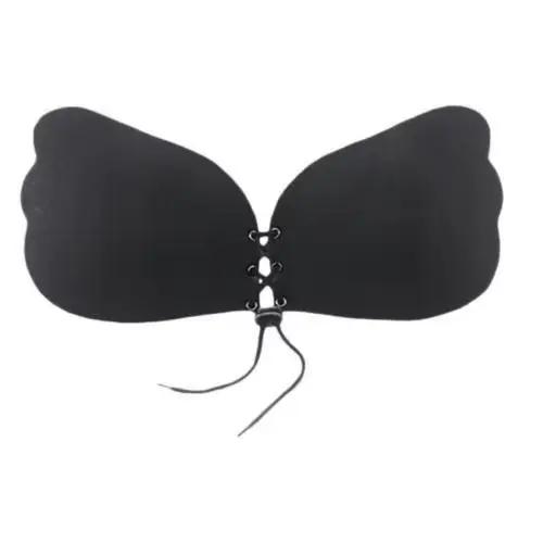 Cache-tétons autocollants en Silicone pour femmes, soutien-gorge auto-adhésif, Push-Up, dos nu, sans bretelles, avec cordon de serrage, Invisible, pour fête de mariage
