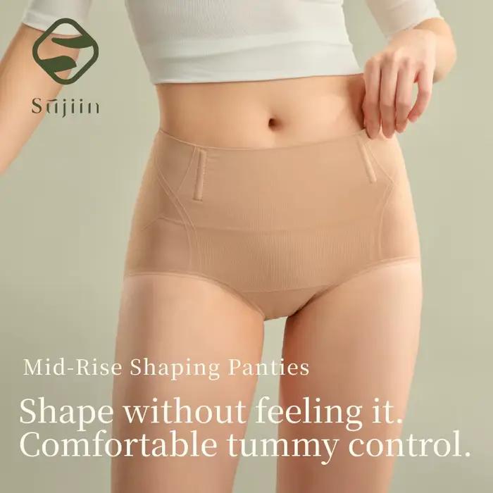 SUJIIN femmes taille moyenne culotte haute élasticité confortable doux pour la peau culotte sans couture No Show sous-vêtements femme XN025