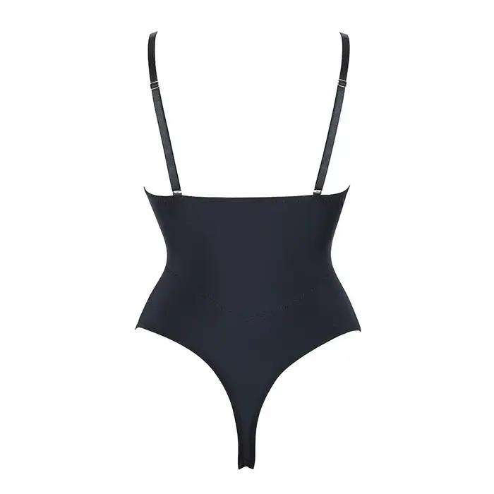 Combinaison de batterie à sangle pour femme, Body Shaper, Compression, Dos nu, Protruance, Sous-vêtement amincissant, Noir, Beige, 1 pièce, Plus Size