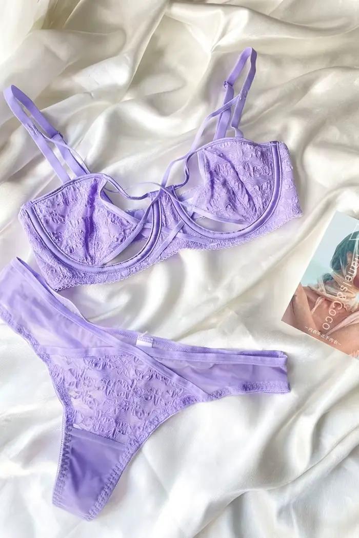 Soutien-gorge sexy à bretelles pour femmes, sous-vêtements en dentelle, section fine, avec anneau en acier, push up, lingerie grande taille avec sous-vêtements, costume pour dames