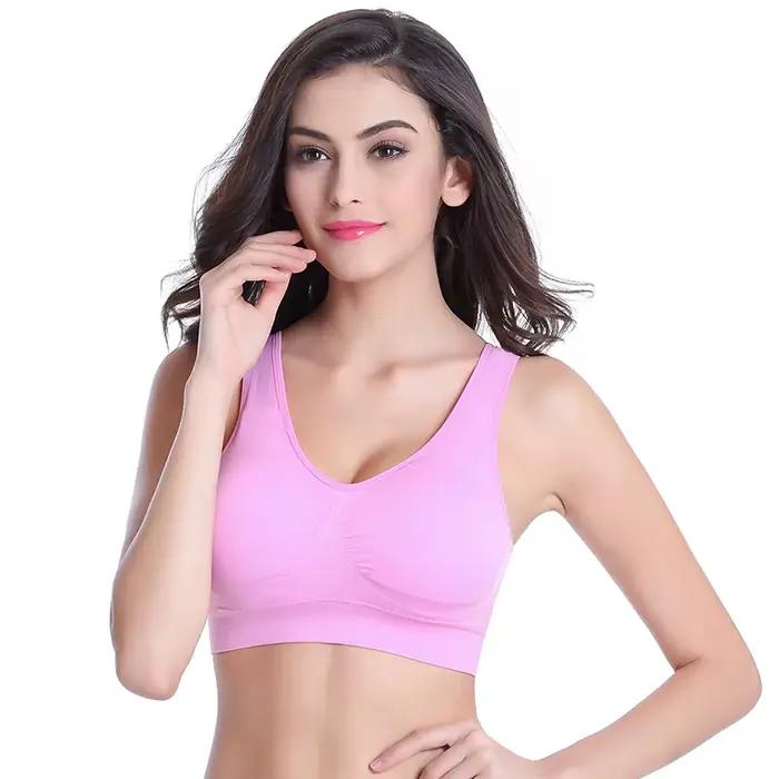 Soutien-gorge grande taille pour femmes, sans couture, avec coussinets jusqu'à 4XL 5XL, Bralette Push Up, gilet, sous-vêtements actifs sans fil, à la mode