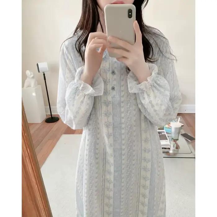 Robe de nuit en polyester tricoté Yemocile pour femmes basiques printanières relaxation confort détente occassions spéciales