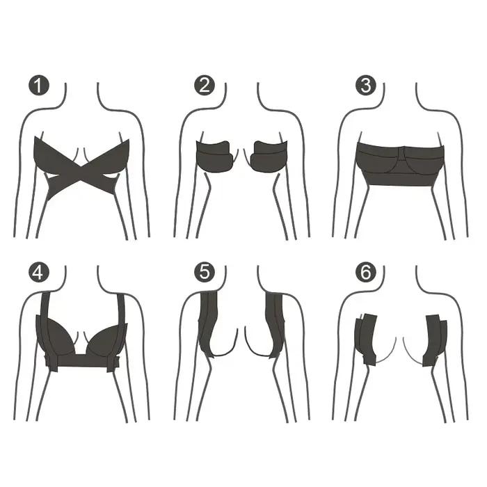 Prsná páska na zakrytie bradaviek Push Up zdvíhacia