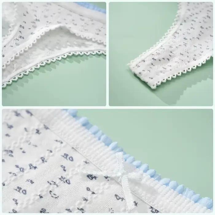 5 pièces Sexy coton sans couture femmes culottes nœud papillon mode mignon Garish respirant dames string Chic audacieux mince femme intimes