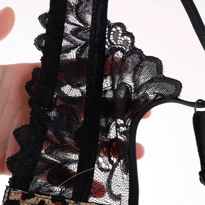 Push-up podprsenka bez ramienok s leopardím vzorom