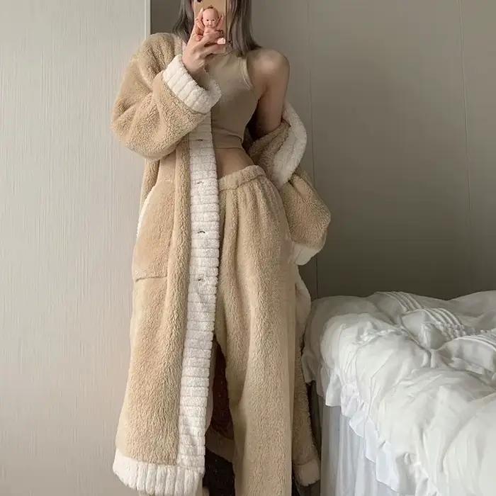 Dámske koralové flísové pyžamo