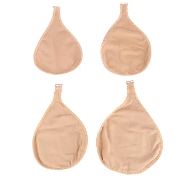Étui de protection portable en coton doux et respirant pour prothèse mammaire, avec poche et crochet, pour le soin des prothèses post-mastectomie