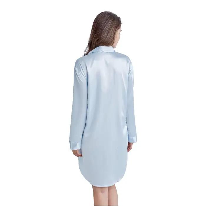 Chemise de nuit élégante en polyester pour femme chemise de nuit sexy à la maison vêtements de nuit pour femme robes de nuit minimalistes occasions spéciales