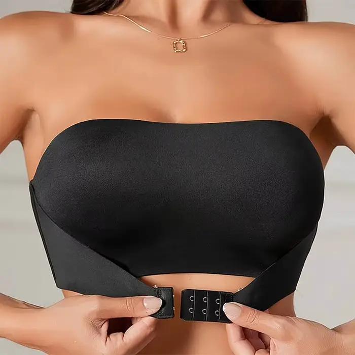 Soutien-gorge Push Up sans bretelles pour femmes, soutien-gorge Sexy, sans rembourrage, bouton avant réglable, Lingerie Sexy, confortable, antidérapant
