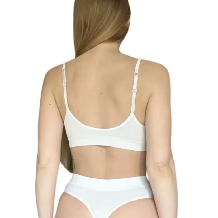 Soutien-gorge sans couture pour femme, style tube, côtelé, col en V, sans armatures, dos en U, lingerie sexy, bretelles réglables, sous-vêtement de sport, M-L