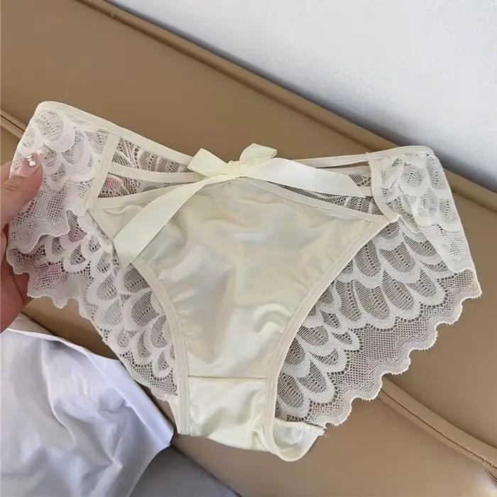 Culotte sans lueur pour femmes, sous-vêtement sexy en dentelle, anti-transpiration