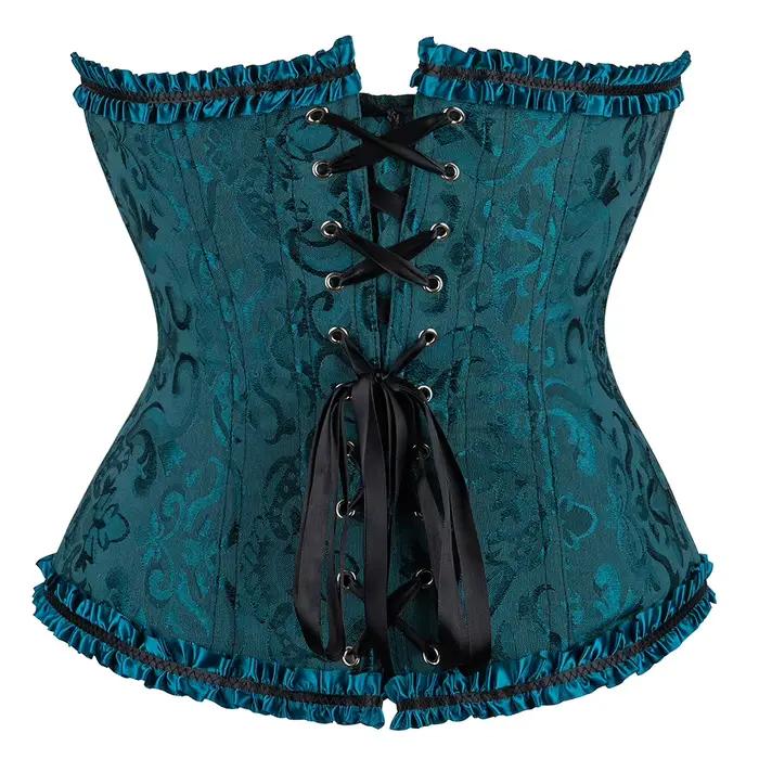 Bustiers et Corsets Sexy en dentelle florale pour femmes, Vintage, gothique, surbuste, Satin, Lingerie Jacquard, Corselet