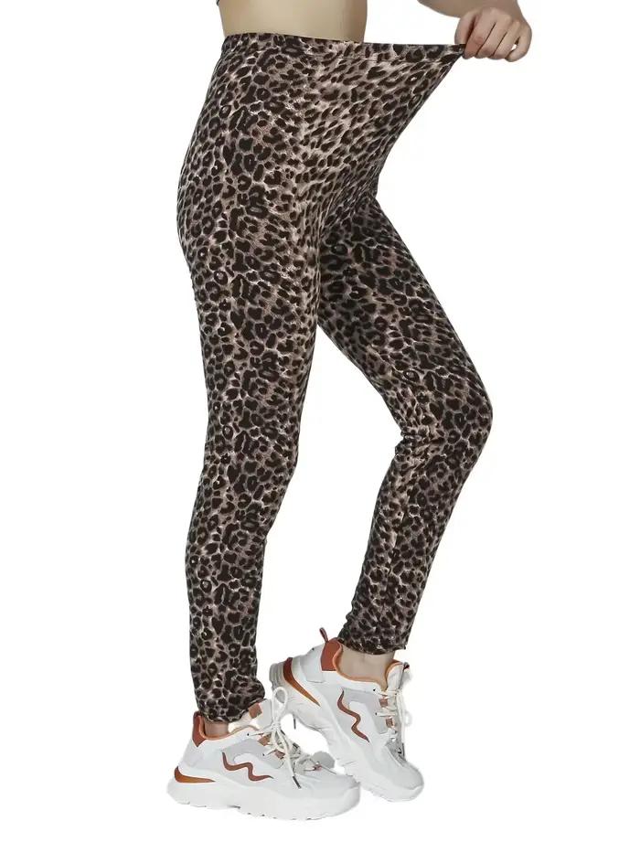 Nouveau motif léopard à rayures colorées, sous-vêtement Sexy à 9 points pour femmes, à la mode et au roman