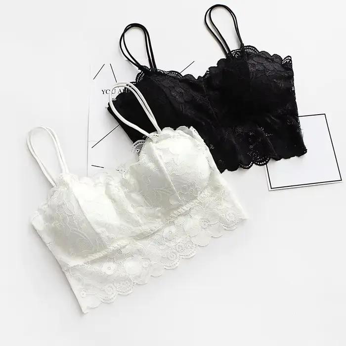 Mode femmes Bralette soutien-gorge femme hauts offre spéciale femme dentelle sangle enveloppé poitrine petit haut nouveaux sous-vêtements soutiens-gorge