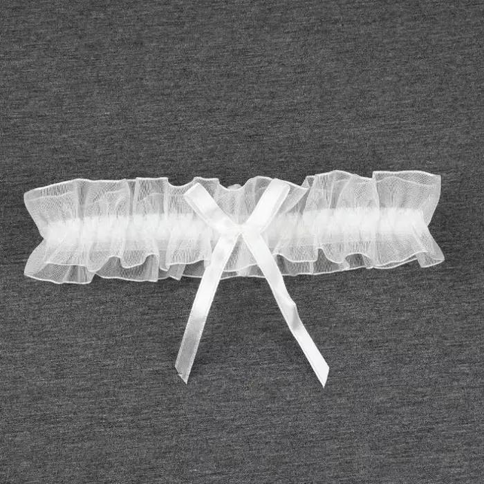 Porte-jarretelles en dentelle avec nœud papillon pour femme, lingerie sexy, boucle de jambe, jarretelles de mariage, patients cosplay, bas de mode, anneau de cuisse