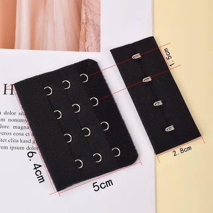 Extension de Soutien-Gorge artificiel astique pour Femme, réinitialisation à Crochet, Extenseur de Remplacement Réglable, 3 Rangées, 4 Boucles