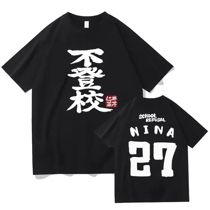 T-shirt Girls Band Cry en coton 100% pour femmes junior manga anime dessin animé confortable occassions cosplay sorties