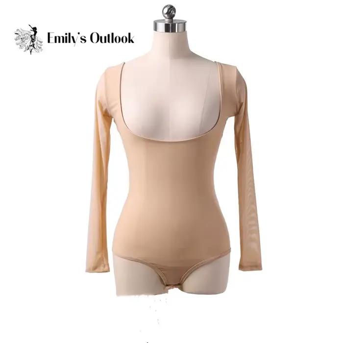 Haut moulant en gaze à manches longues, t-shirt en maille Pure transparente, Costumes de danse du ventre Sexy pour adultes, tenue de carnaval, justaucorps à buste ouvert