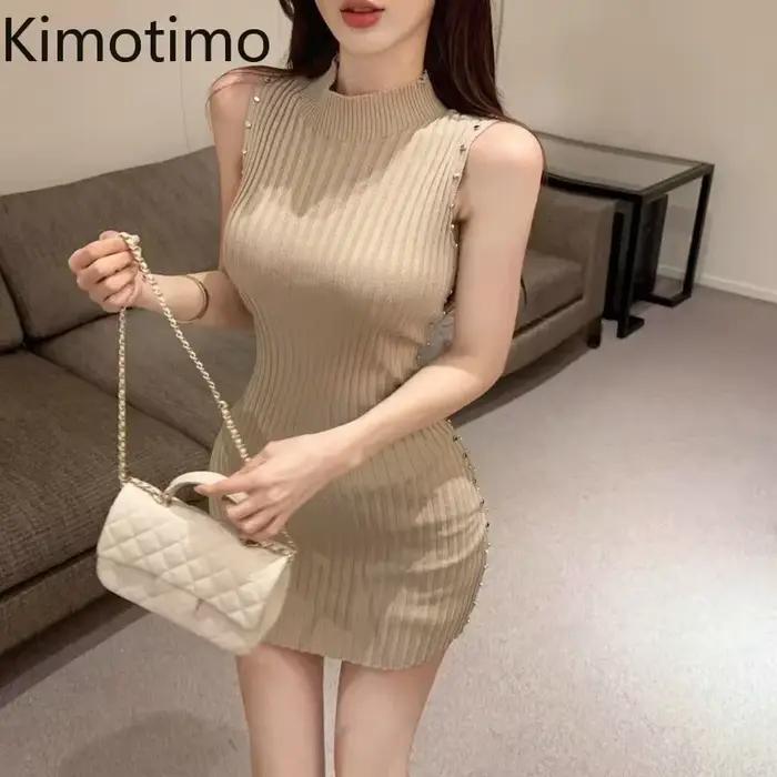 Kimtiendra mo-Mini sexy šaty s nýtmi pre ženy