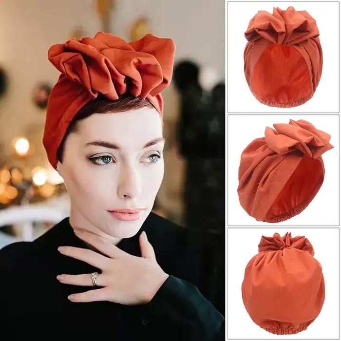 Elegantný retro africký turban pre moslimské ženy